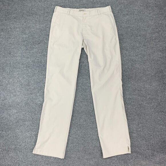 Nike Golf Pants Mens 34 Beige Chino Stretch Tour Performance Dri Fit Modern Tech - Picture 2 of 15